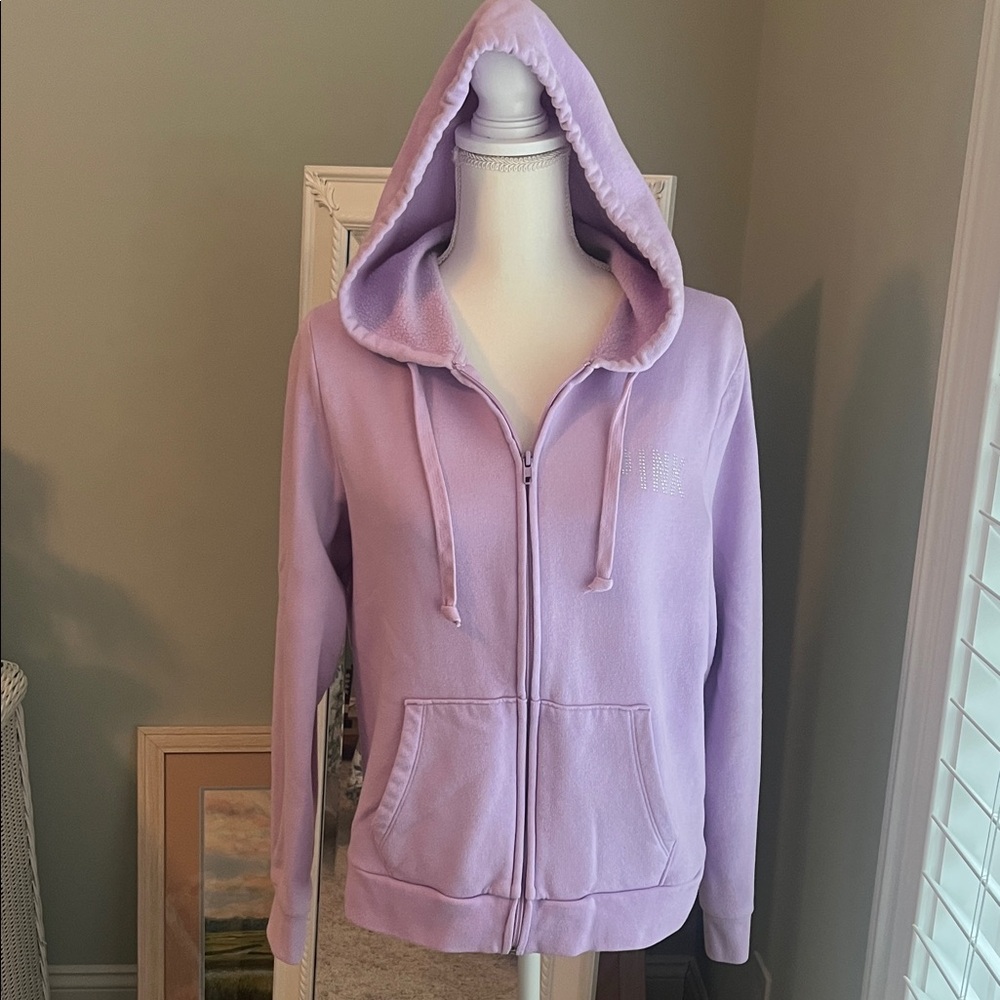 PINK VS purple hoodie, size L.